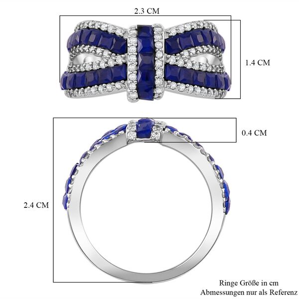 Blauer und weißer Zirkonia Ring image number 7