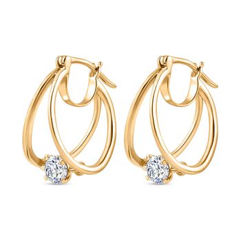 Moissanit Ohrringe, ca. 0,63 ct.