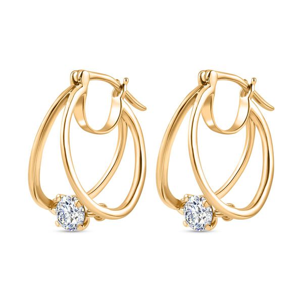 Moissanit Ohrringe, ca. 0,63 ct. image number 4