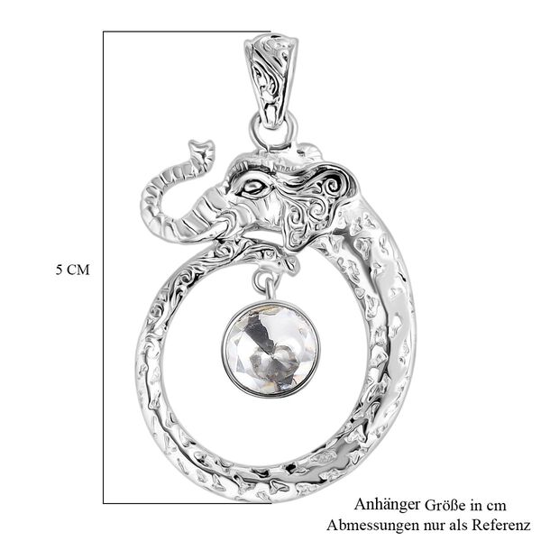 Royal Bali - Moissanit Elefant Anh&auml;nger 925 Silber ca. 0.83 ct image number 5