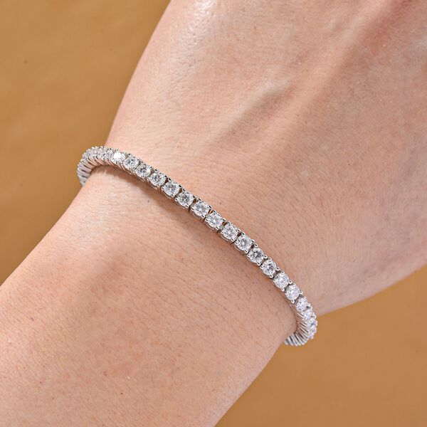 RADIANTA GRA zertifiziert Moissanit (D-VVS) Armband ca. 19 cm 925 Silber rhodiniert ca. 6.22 ct image number 3