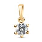 Moissanit Anhänger 925 Silber 750 Gelbgold Vermeil ca. 0.23 ct