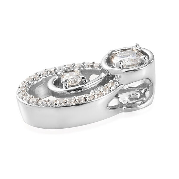 88 Facetten Moissanit Anh&auml;nger 925 Silber platiniert ca. 0,30 ct. image number 4