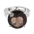 Rauchquarz Ring Edelstahl (Größe 16.00) ca. 8,66 ct
