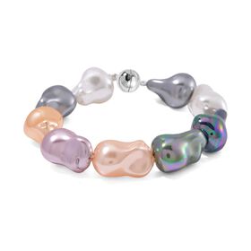 Mehrfarbiges Muschelkernperle Armband, 21,5cm
