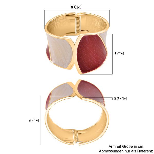 Emaille-Armreif im Colorblock-Design, 17cm, Maroon image number 6