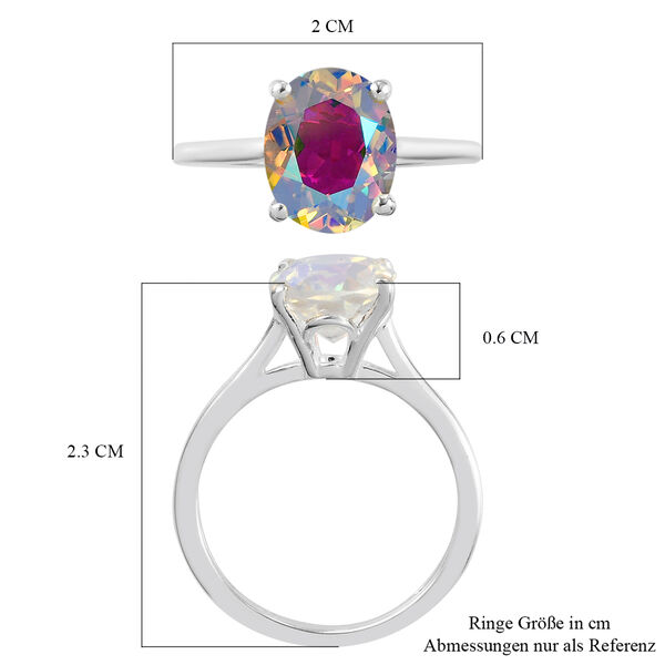 Merkur Glühen Mystischer Quartz Ring 925 Silber  ca. 2,52 ct image number 7