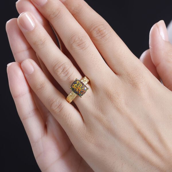 Labor schwarzer Opal-Ring - 1,72 ct. image number 3