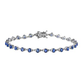 Kyanit Armband ca. 20 cm 925 Silber rhodiniert ca. 5,75 ct.