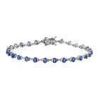 Kyanit Armband ca. 20 cm 925 Silber rhodiniert ca. 5,75 ct.