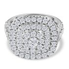J Francis gefertigt mit SWAROVSKI Zirkonia Ring 925 Silber rhodiniert,(Größe 17.00) 4.40 ct