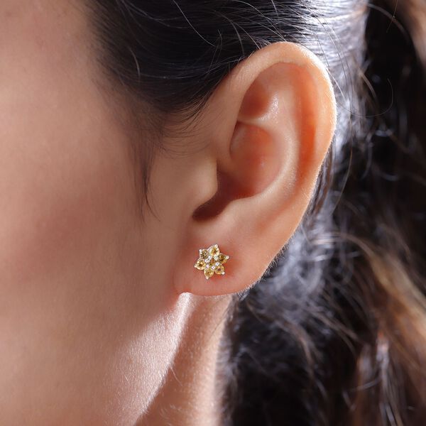 Citrin-Ohrringe, 925 Silber ca. 0,63 ct image number 3