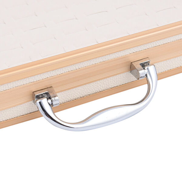 100-Ring Koffer aus Aluminium mit anlaufresistentem Bezug, Elfenbein image number 4