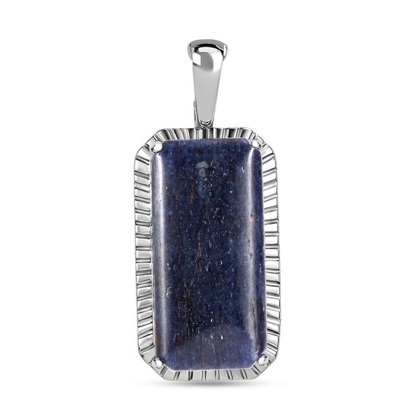 Blauer Aventurin Anh&auml;nger  Edelstahl ca. 22.29 ct