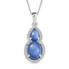 D'Joy Aurora Mondstein Schmuckset ca. 50 cm 925 Silber rhodiniert ca. 4.07 ct