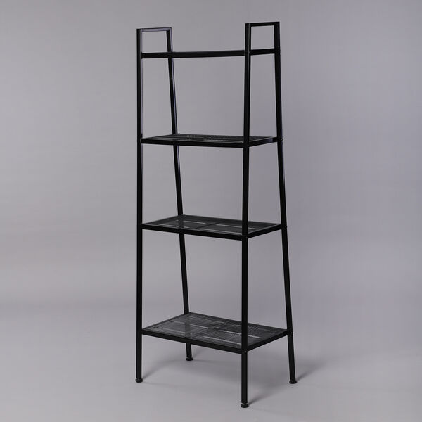 Lagerregal mit 4 Regalb&ouml;den, Gr&ouml;&szlig;e: 60x35x147 cm, Schwarz&nbsp;