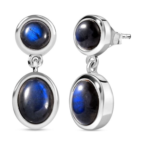 AAA Labradorit Ohrringe 925 Silber rhodiniert ca. 6.38 ct