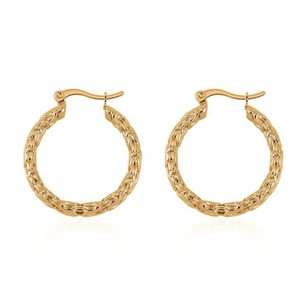 Reiner Edelstahl IP-GelbbeschichtungOhrringe ca. 16,00g image number 4