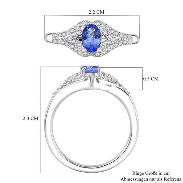 Tansanit und Zirkon Ring - 0,78 ct. image number 7