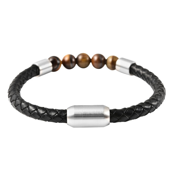 Gelbes Tigerauge-Armband, ca. 20 cm, Edelstahl ca. 61,50 ct image number 4