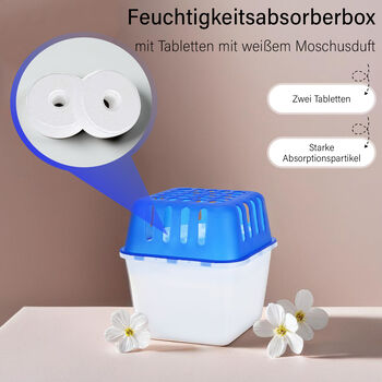 Luftentfeucher, inkl. 2 Filter, wei&szlig;er Moschus