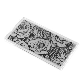 999er Silberfolie mit Rosenmotiv, 1 Gramm