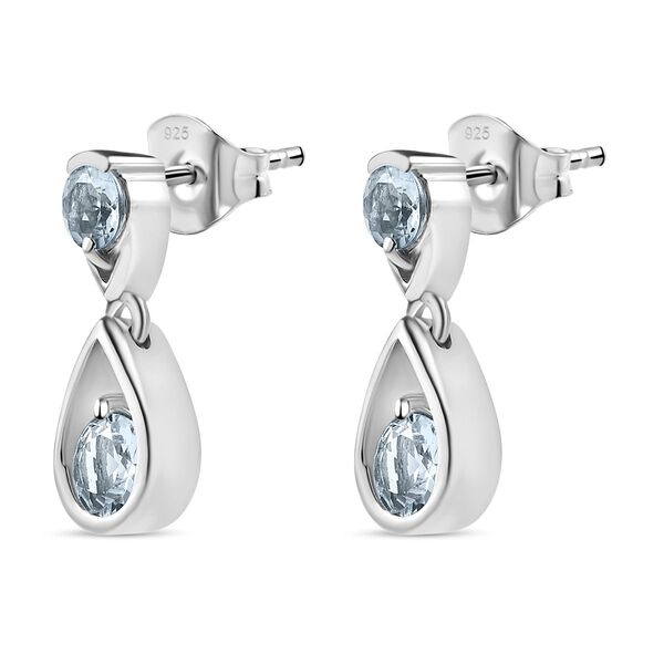 AA Aquamarin Ohrringe, ca. 1,29 ct. image number 4