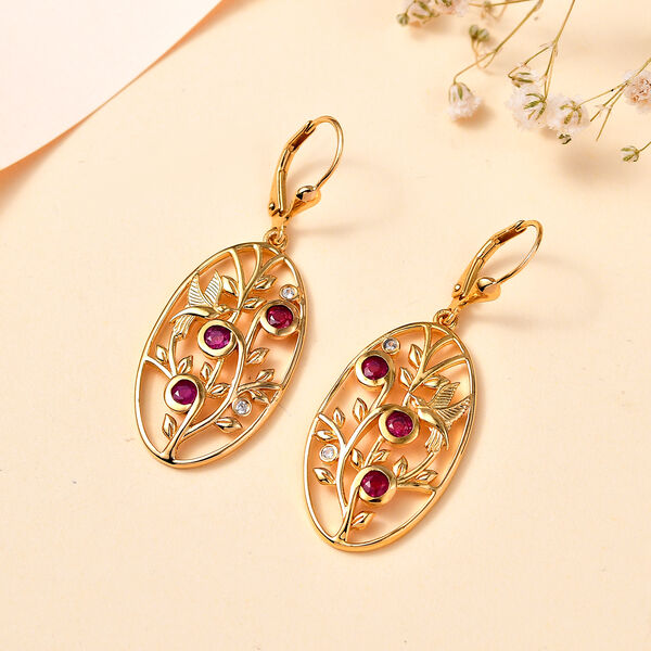 Afrikanische Rubin und Zirkon-Ohrringe - 1,27 ct. image number 2