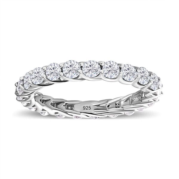 Moissanit Ring 925 Silber platiniert (Gr&ouml;&szlig;e 19.00) ca. 1,93 ct image number 4