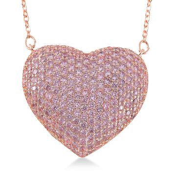 Rosa Zirkonia Halskette ca. 50 cm Nickelfreies Messing (7-8 Werktage Lieferzeit) 3.00 ct