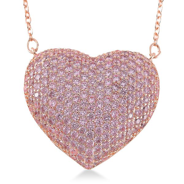 Rosa Zirkonia Halskette ca. 50 cm Nickelfreies Messing (7-8 Werktage Lieferzeit) 3.00 ct