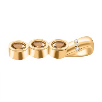 AA Nat&uuml;rlicher goldener Tansanit und Zirkon Anh&auml;nger - 0,64 ct.
