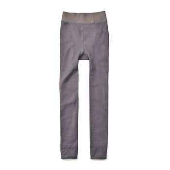 Thermo-Leggings mit Mikroflanell gef&uuml;ttert, grau
