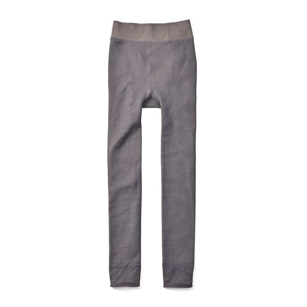 Thermo-Leggings mit Mikroflanell gef&uuml;ttert, grau