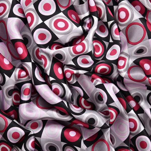 LA MAREY 100% Maulbeeren-Seidenschal, Satin, 53x170 cm, Grau image number 4