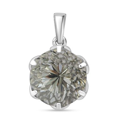 ShopLC Exklusiv: Millennial-Schliff, Prasiolith Anh&auml;nger, 925 Silber rhodiniert ca. 6,30 ct.