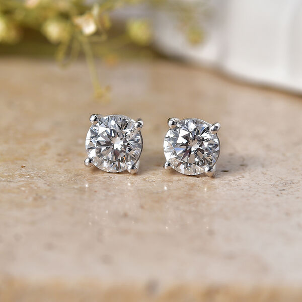 LUXURIANT DIAMOND - Lab Grown Diamant 100 Facetten-GH Ohrringe 925 Silber Rhodiniert ca. 2,11 ct. image number 1