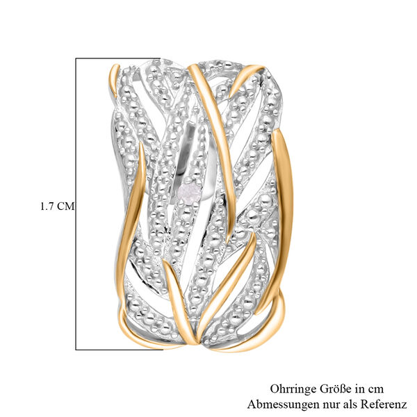 Wei&szlig;er Diamant P3 Ohrringe 925 Silber platiniert image number 5