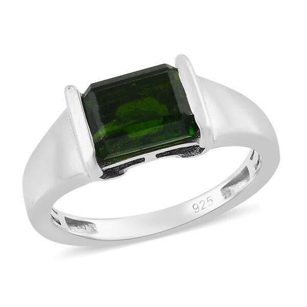 Natürlicher Chromdiopsid Ring 925 Silber platiniert  ca. 1,91 ct image number 4