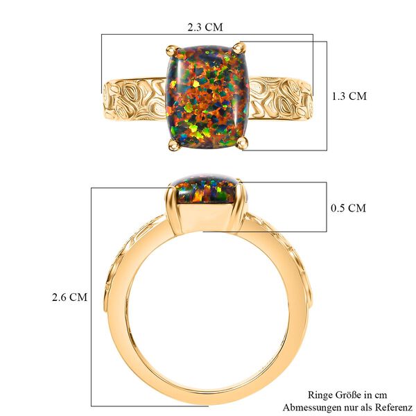 Labor schwarzer Opal-Ring - 1,72 ct. image number 7