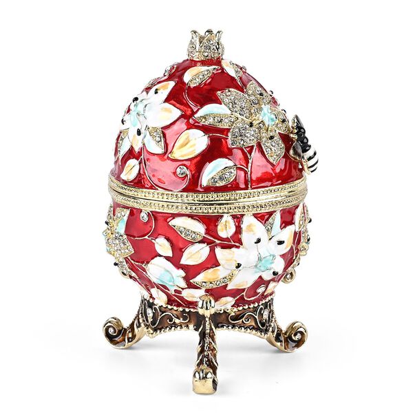 Handgemachte Ei-f&ouml;rmige Schmuckdose, Magnetverschluss, 9,5x9,5x18cm image number 3