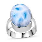 Royal Bali - AAA Larimar Ring 925 Silber (Größe 21.00) ca. 21.03 ct