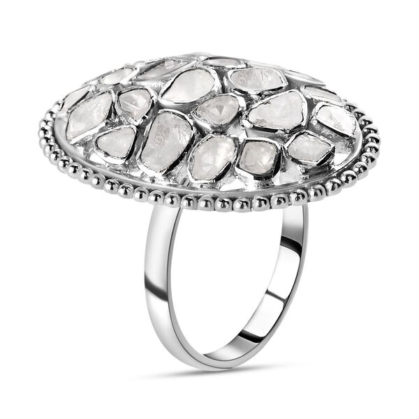 Handgearbeiteter, natürlicher Polki Diamant-Ring - 1,50 ct. image number 5