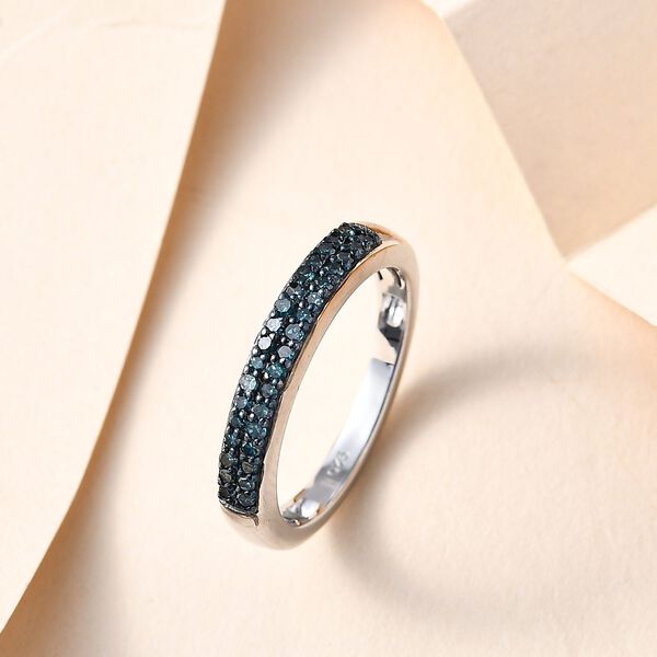 Blauer Diamant-Bandring - 0,20 ct. image number 2