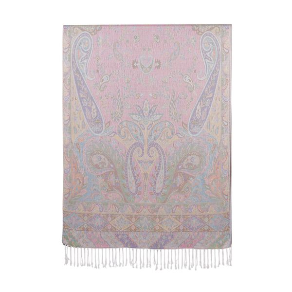 Schal mit Paisley-Muster und Fransen, 70x180cm, Cremeweiß image number 1