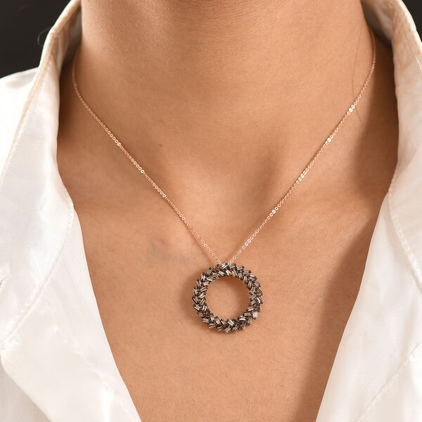 D'Joy Nat&uuml;rlicher Champagner Diamant Schmuckset ca. 50 cm 925 Silber 750 Ros&eacute;gold vermeil (10-15 Werktage Lieferzeit) ca. 1.00 ct image number 2