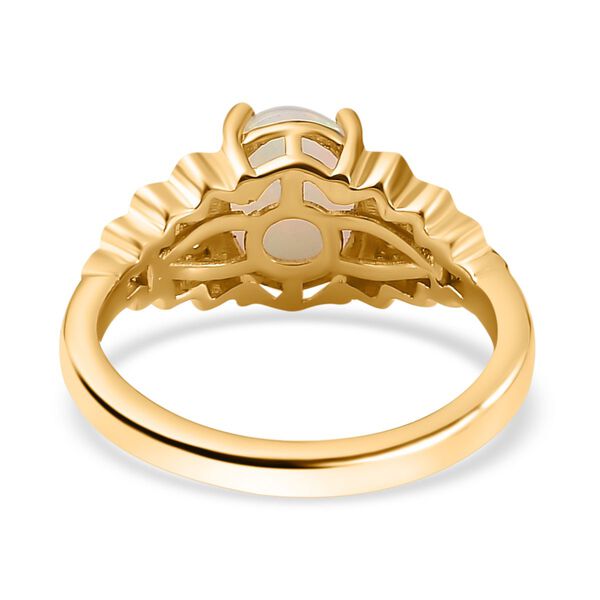 AA Natürlicher, äthiopischer Welo Opal und Weißer Zirkon Ring, ca. 1,71 ct image number 7