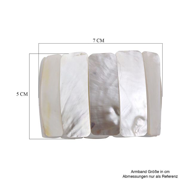 Royal Bali - Perlmutt flexibles Armband, 18 cm image number 3