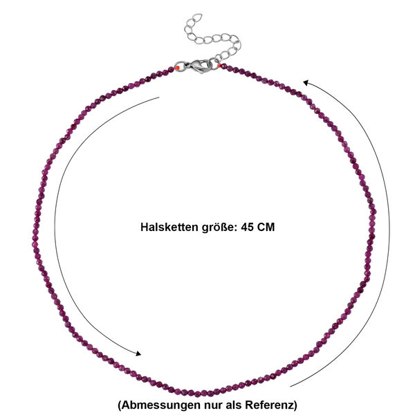 Ceylon Rubin Halskette ca. 45 cm 316L Edelstahl ca. 28.00 ct image number 5