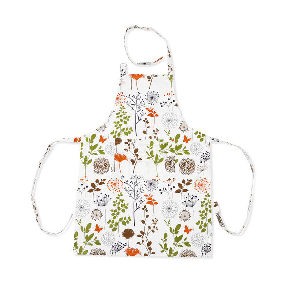 100% Baumwolle Küche Set, Schürze, Handschuh, Topflappen, Blumen Mehrfarbig, 3 tlg. image number 4